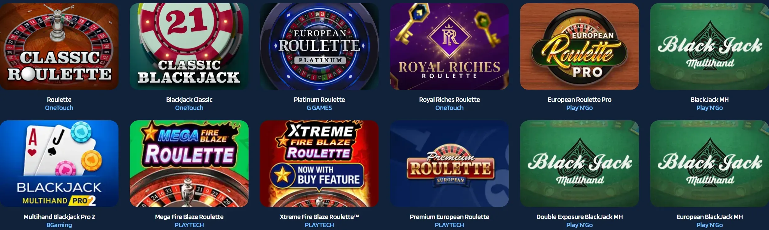 Oha Casino table games met roulette en blackjack